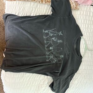 American Eagle Outfitters Charcoal Graphic Tee